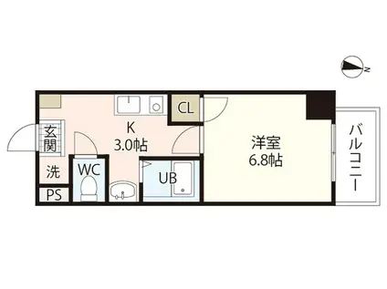 第2エビスヤビル(1K/4階)の間取り写真