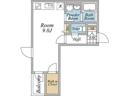 東京都目黒区中町2丁目工事(ワンルーム/3階)の間取り写真