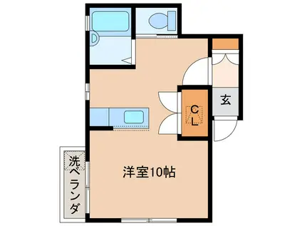 アベニュー大宮(ワンルーム/1階)の間取り写真