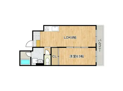 カサ・ベアータ(1LDK/1階)の間取り写真