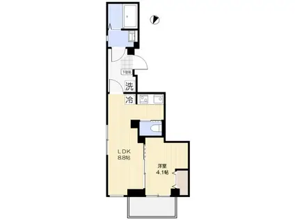 MS武蔵小山(1LDK/3階)の間取り写真