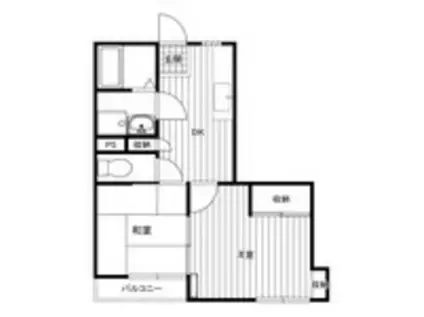 ファミーラシオン(2DK/2階)の間取り写真