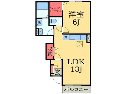 コモドフォレスタ Ⅷ(1LDK/1階)の間取り写真