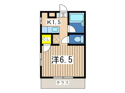 クレイン・ファルーカ(1K/1階)の間取り写真