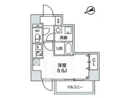 N-STAGE練馬北町(1K/6階)の間取り写真