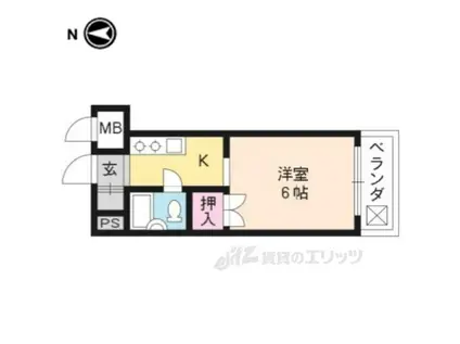 メゾンLEE(1K/B1階)の間取り写真