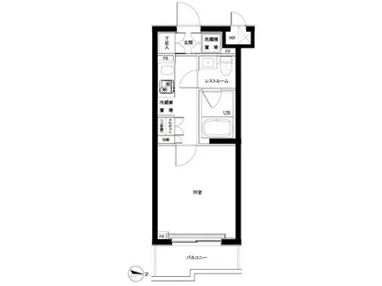 ルーブル武蔵新城弐番館(1K/5階)の間取り写真