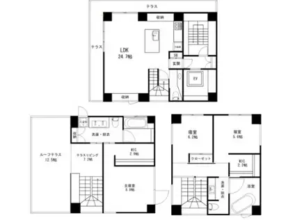 ARROWS イースト(3LDK/5階)の間取り写真
