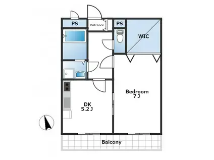 フィールドヴィレッジ大倉山(1DK/2階)の間取り写真
