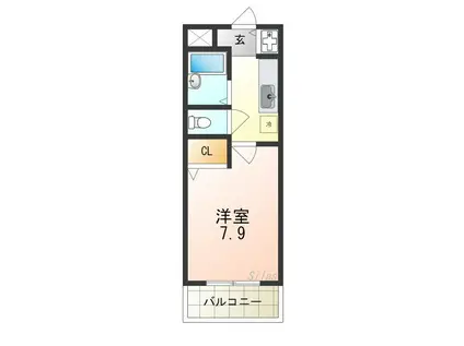 ルーチェII番館(1K/2階)の間取り写真