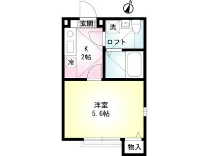 ソレイユ追浜(1K/1階)の間取り写真