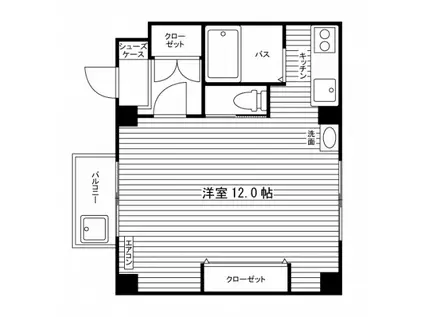 柏ビル(ワンルーム/4階)の間取り写真