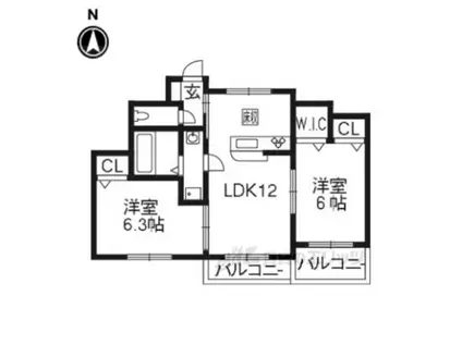S‐ROSETTE(2LDK/1階)の間取り写真