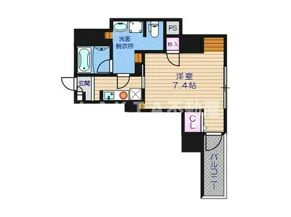 フォレステージュ北堀江(1K/5階)の間取り写真