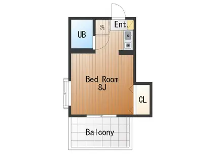 CORP・GRACE(ワンルーム/2階)の間取り写真