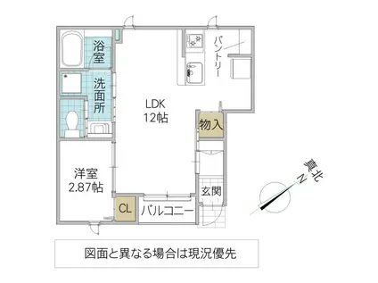 コンフォール生田町(1LDK/1階)の間取り写真