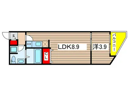 VAU HOUSE青葉の森(1LDK/2階)の間取り写真