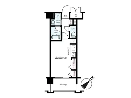 ＪＲ鹿児島本線 箱崎駅 徒歩7分 9階建 築18年(ワンルーム/9階)の間取り写真
