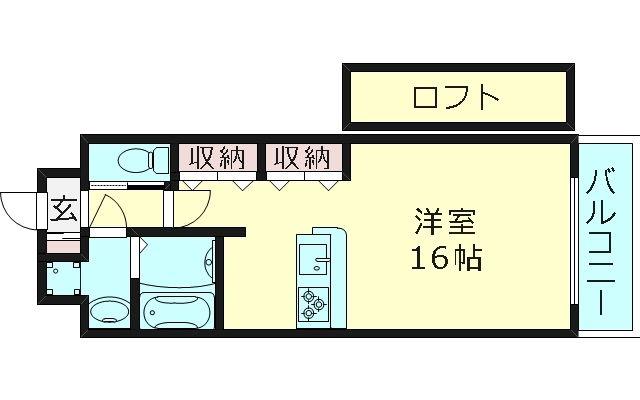 アルバT(ワンルーム/7階)の間取り写真