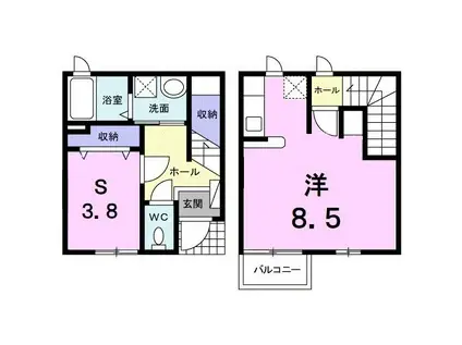 アーバン・プライム(ワンルーム/1階)の間取り写真