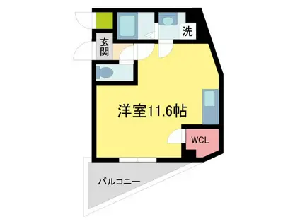 ELEGANTE宝塚(ワンルーム/2階)の間取り写真