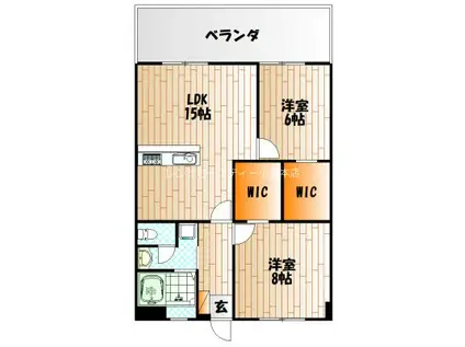 RAY白銀(2LDK/8階)の間取り写真