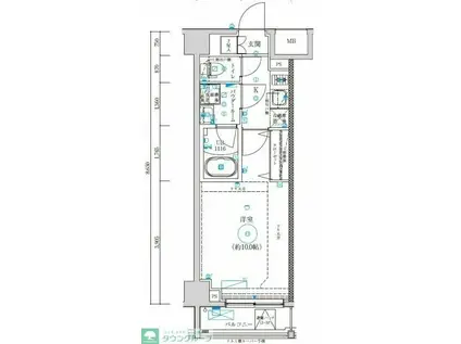LUMEED新小岩(1K/2階)の間取り写真