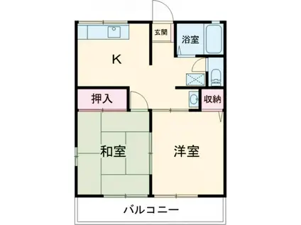 CHエクセレント(2DK/2階)の間取り写真