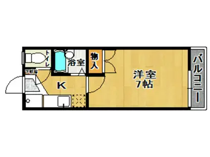 アパートメント SASA(1K/2階)の間取り写真