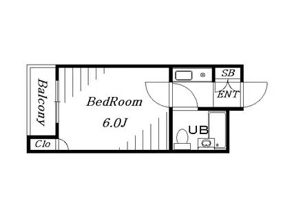 ジュネパレス幕張本郷第05(1K/2階)の間取り写真