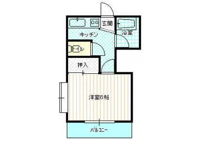 豊栄ハイツ河原町(1K/3階)の間取り写真