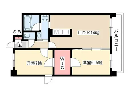 ファミール熱田(2LDK/2階)の間取り写真