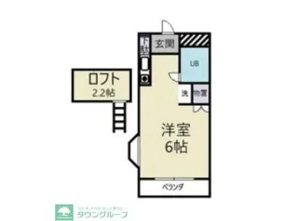 エポックII(ワンルーム/1階)の間取り写真