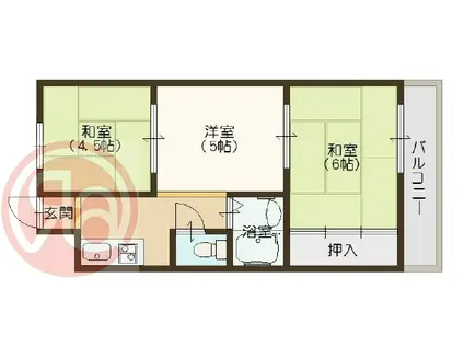 エスアイハイツ(3K/5階)の間取り写真