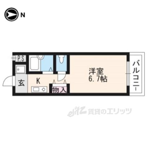 ゴールドクレスト(1K/3階)の間取り写真