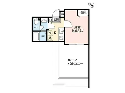 ピアコートTM大泉学園壱番館(1K/4階)の間取り写真