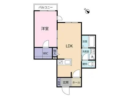 京急本線 北品川駅 徒歩3分 3階建 築17年(1LDK/3階)の間取り写真