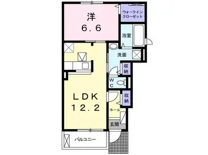 ストーリアチッタ六名(1LDK/1階)の間取り写真