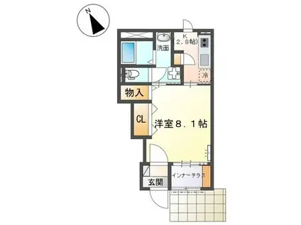ファインシアハイム(1K/1階)の間取り写真