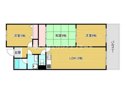 センターヴィレッジ(3LDK/7階)の間取り写真