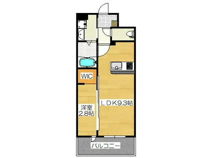 RUIS CHIKUSHINO(1LDK/1階)の間取り写真