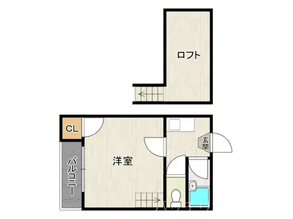 アネックスVI(1K/1階)の間取り写真