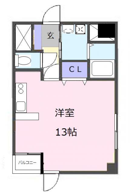 セントアビエス(ワンルーム/6階)の間取り写真