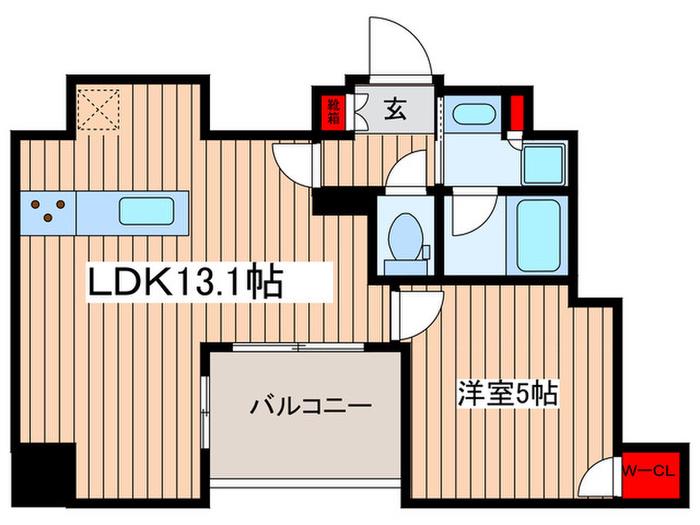 メインステージ浅草国際通(1LDK/7階)の間取り写真