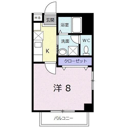 メゾン上野屋(1K/3階)の間取り写真