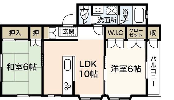 メゾンセガワ A棟(2LDK/2階)の間取り写真