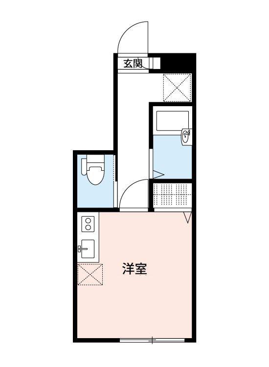 AZESTーRENT所沢(ワンルーム/1階)の間取り写真