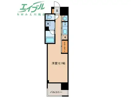 ザ・レジデンス桑名(ワンルーム/8階)の間取り写真