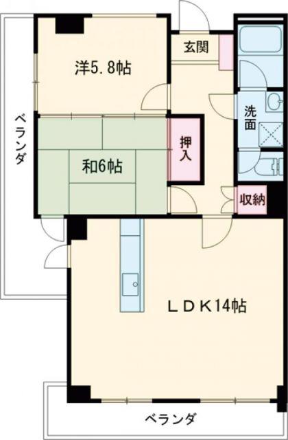 中央タワーズ RIHO大垣(3LDK/8階)の間取り写真