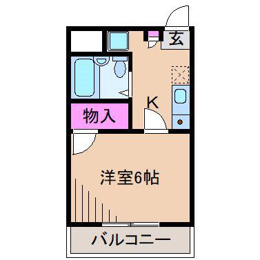 フローラ・スクエア(1K/1階)の間取り写真